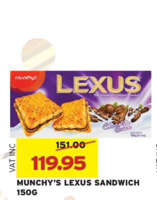 MUNCHY'S LEXUS SANDWICH 150G
