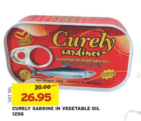 Curely Sardine in Vegetable Oil 125g