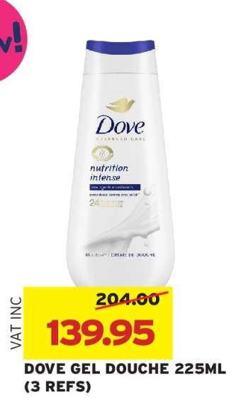 DOVE GEL DOUCHE 225ML (3 REFS)