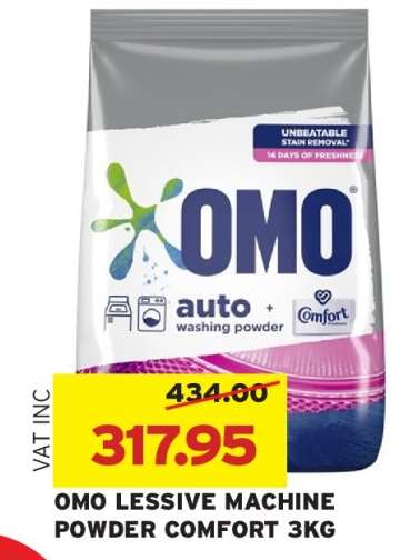 OMO LESSIVE MACHINE POWDER COMFORT 3KG