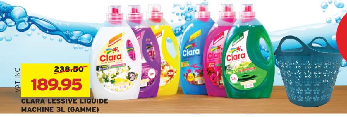 CLARA LESSIVE LIQUIDE MACHINE 3L (GAMME)