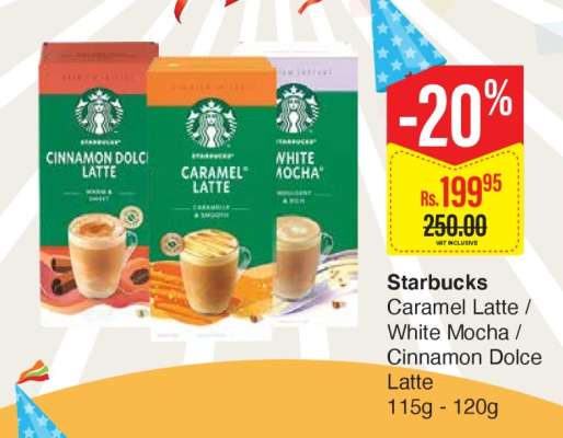 Starbucks Caramel Latte / White Mocha / Cinnamon Dolce Latte