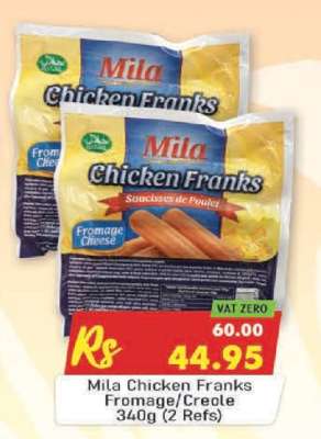 Mila Chicken Franks Fromage/Creole