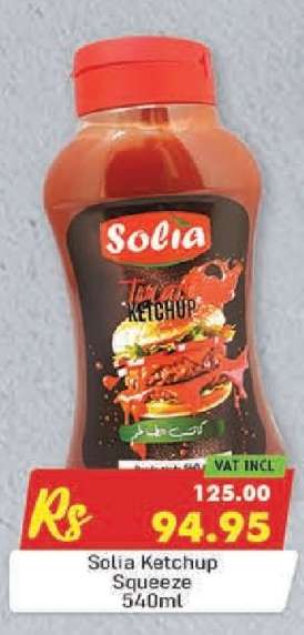 Solia Ketchup Squeeze 540ml