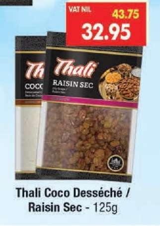Thali Coco Desséché / Raisin Sec - 125g