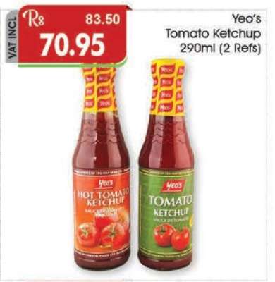 Yeo's Tomato Ketchup 290ml (2 Refs)