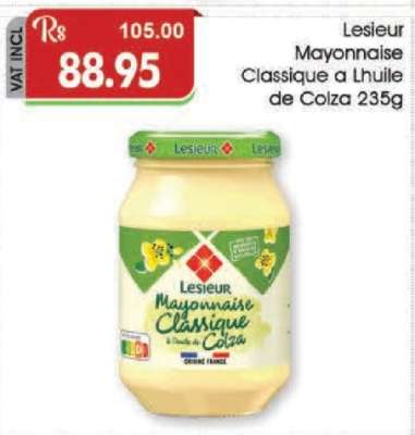 Lesieur Mayonnaise Classique a Lhuile de Colza 235g