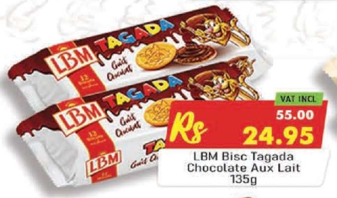 LBM Bisc Tagada Chocolate aux Lait 135g