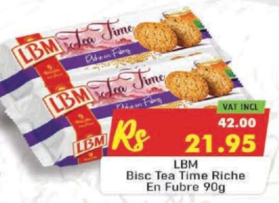 LBM Bisc Tea Time Riche En Fubre 90g