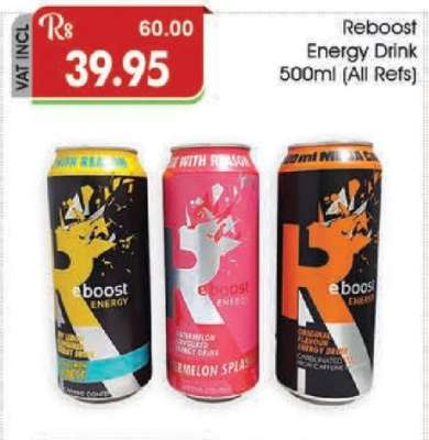 Reboost Energy Drink 500ml (All Refs)