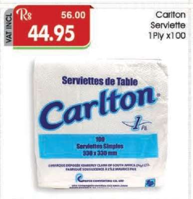 Carlton Serviette 1 Ply x100