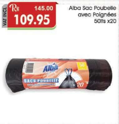 Alba Sac Poubelle Avec Poignees 50lts x20