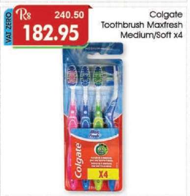 Colgate Toothbrush Maxfresh Medium/Soft x4
