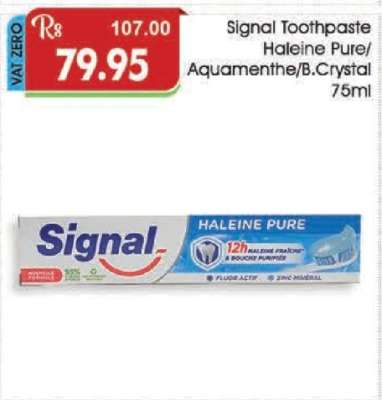 Signal Toothpaste Haleine Pure/Aquamenthe/B.Crystal 75ml