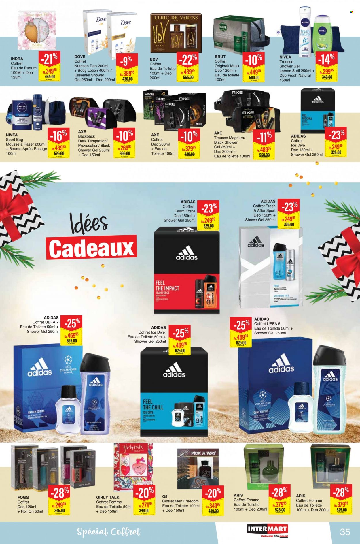<magasin> - <du DD/MM/YYYY au DD/MM/YYYY> - Produits soldés - ,<products from flyers>. Page 35. 