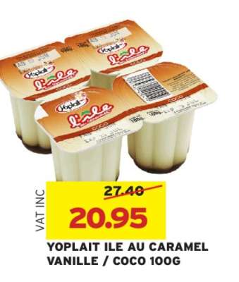 YOPLAIT ILE AU CARAMEL VANILLE / COCO 100G