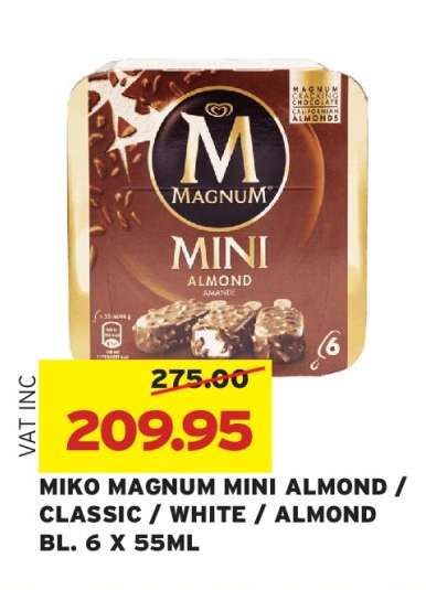 MIKO MAGNUM MINI ALMOND / CLASSIC / WHITE / ALMOND BL. 6 X 55ML