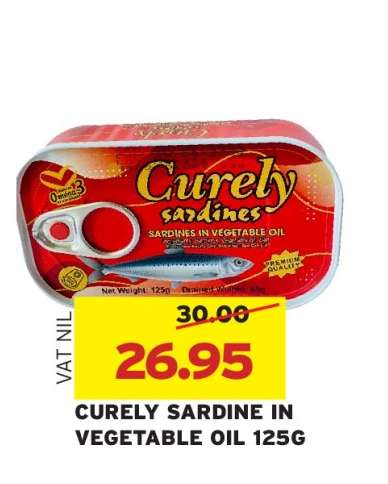 Curely Sardine in Vegetable Oil 125g