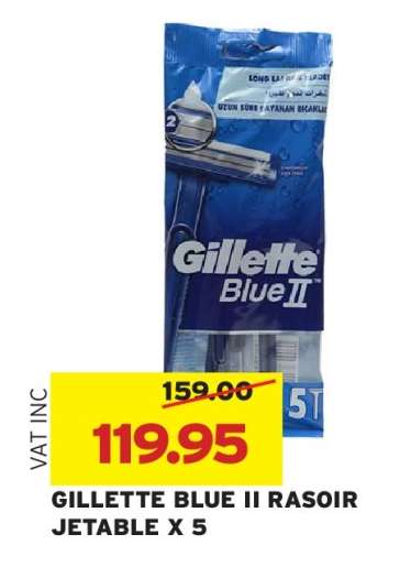 GILLETTE BLUE II RASOIR JETABLE X 5