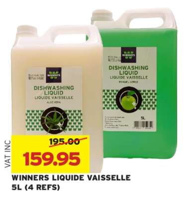 WINNERS LIQUIDE VAISSELLE 5L (4 REFS)