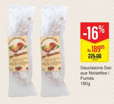 Saucissons Sec aux Noisettes / Fumés