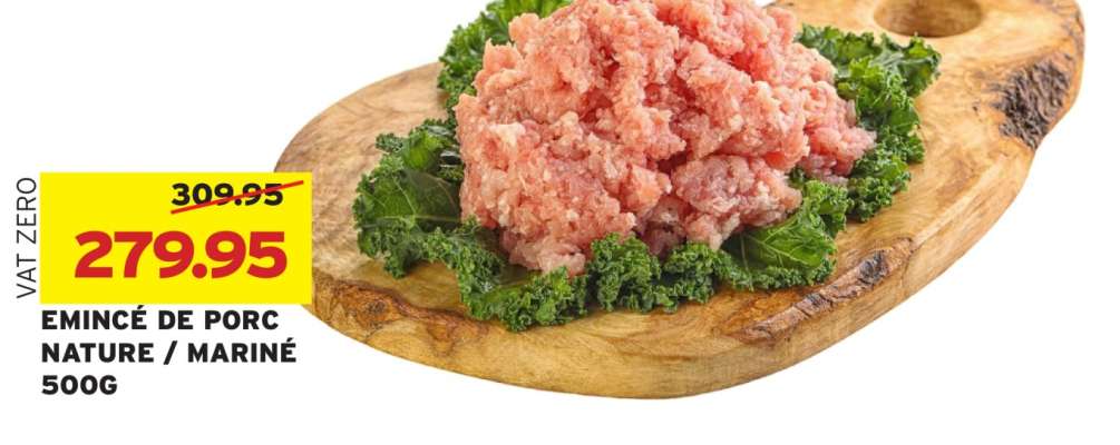 EMINCÉ DE PORC NATURE / MARINÉ 500G