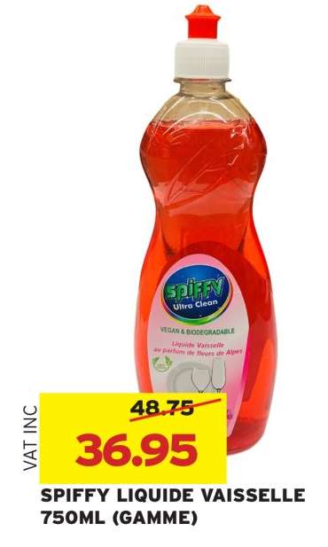 SPIFFY LIQUIDE VAISSELLE 750ML (GAMME)