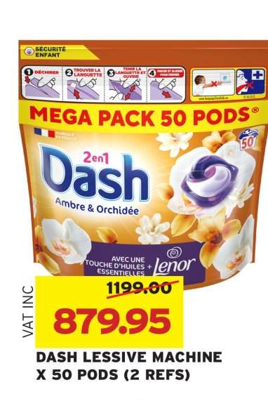 DASH LESSIVE MACHINE X 50 PODS (2 REFS)
