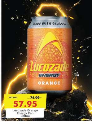 Lucozade Orange Energy Can 330ml