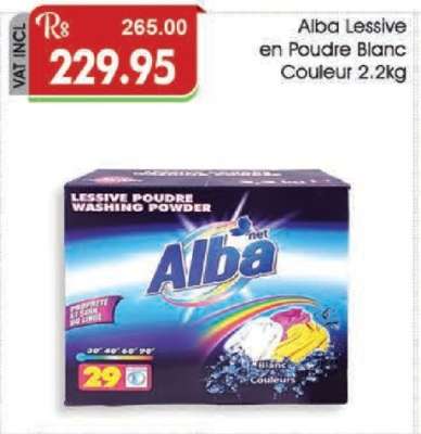 Alba Lessive en Poudre Blanc Couleur 2.2kg