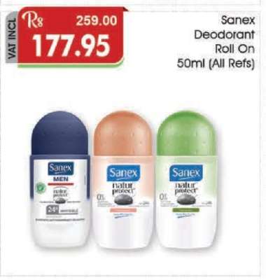 Sanex Deodorant Roll On 50ml (All Refs)