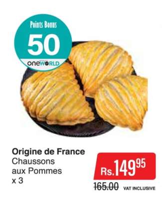 Origine de France Chaussons aux Pommes x 3