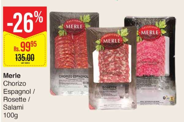 Merle Chorizo Espagnol / Rosette / Salami