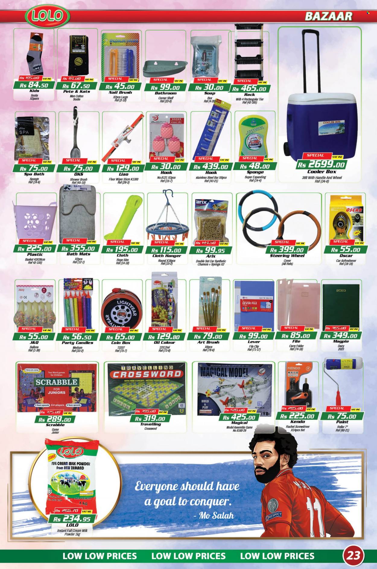thumbnail - <magasin> - <du DD/MM/YYYY au DD/MM/YYYY> - Produits soldés - ,<products from flyers>. Page 23.