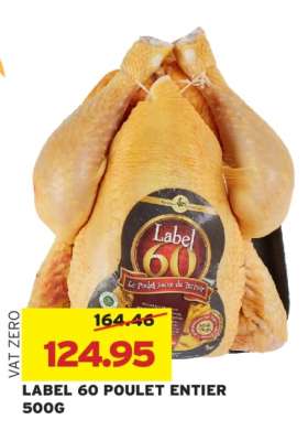 LABEL 60 POULET ENTIER 500G