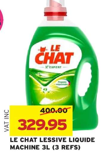 LE CHAT LESSIVE LIQUIDE MACHINE 3L (3 REFS)