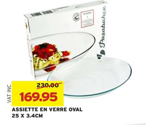 ASSIETTE EN VERRE OVAL