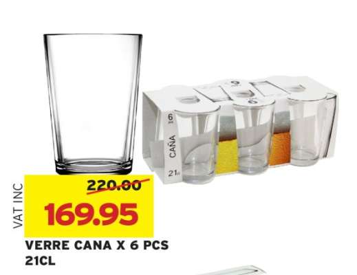 VERRE CANA X 6 PCS