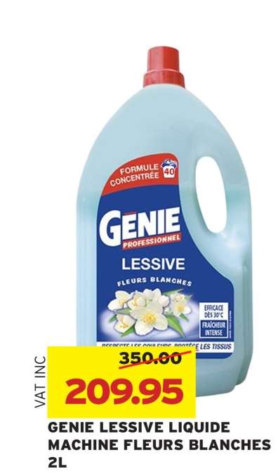 GENIE LESSIVE LIQUIDE MACHINE FLEURS BLANCHES 2L
