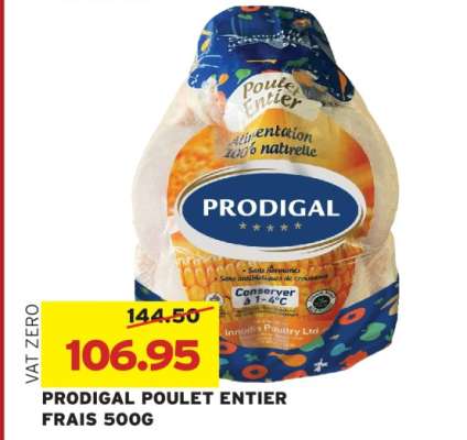 PRODIGAL POULET ENTIER FRAIS 500G