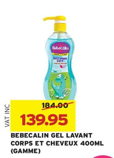 BEBECALIN GEL LAVANT CORPS ET CHEVEUX 400ML (GAMME)