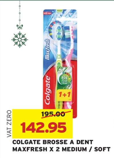COLGATE BROSSE A DENT MAXFRESH X 2 MEDIUM / SOFT