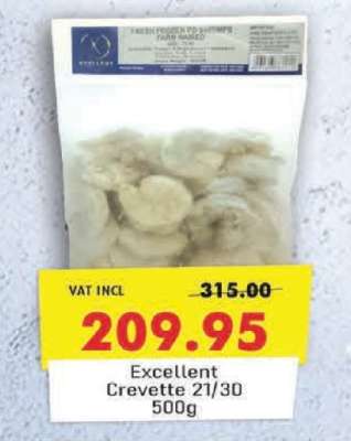 Excellent Crevette 21/30 500g
