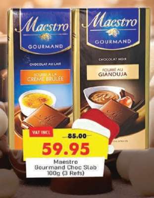 Maestro Gourmand Choc Slab 100g (3 Refs)