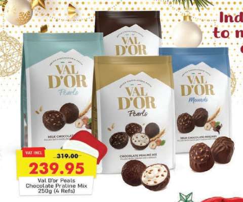 Val D'or Peals Chocolate Praline Mix 250g (4 Refs)