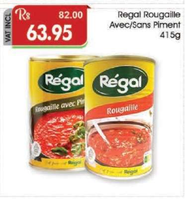 Regal Rougaille Avec/Sans Piment 415g