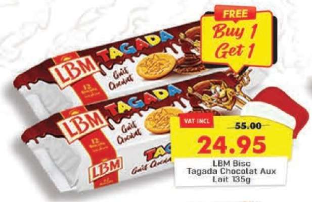 LBM Bisc Tagada Chocolat Aux Lait 135g