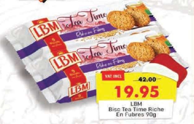 LBM Bisc Tea Time Riche En Fubres 90g