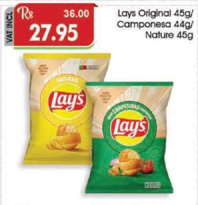 Lays Original 45g/ Camponesa 44g/ Nature 45g