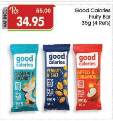 Good Calories Fruity Bar 35g (4 Refs)